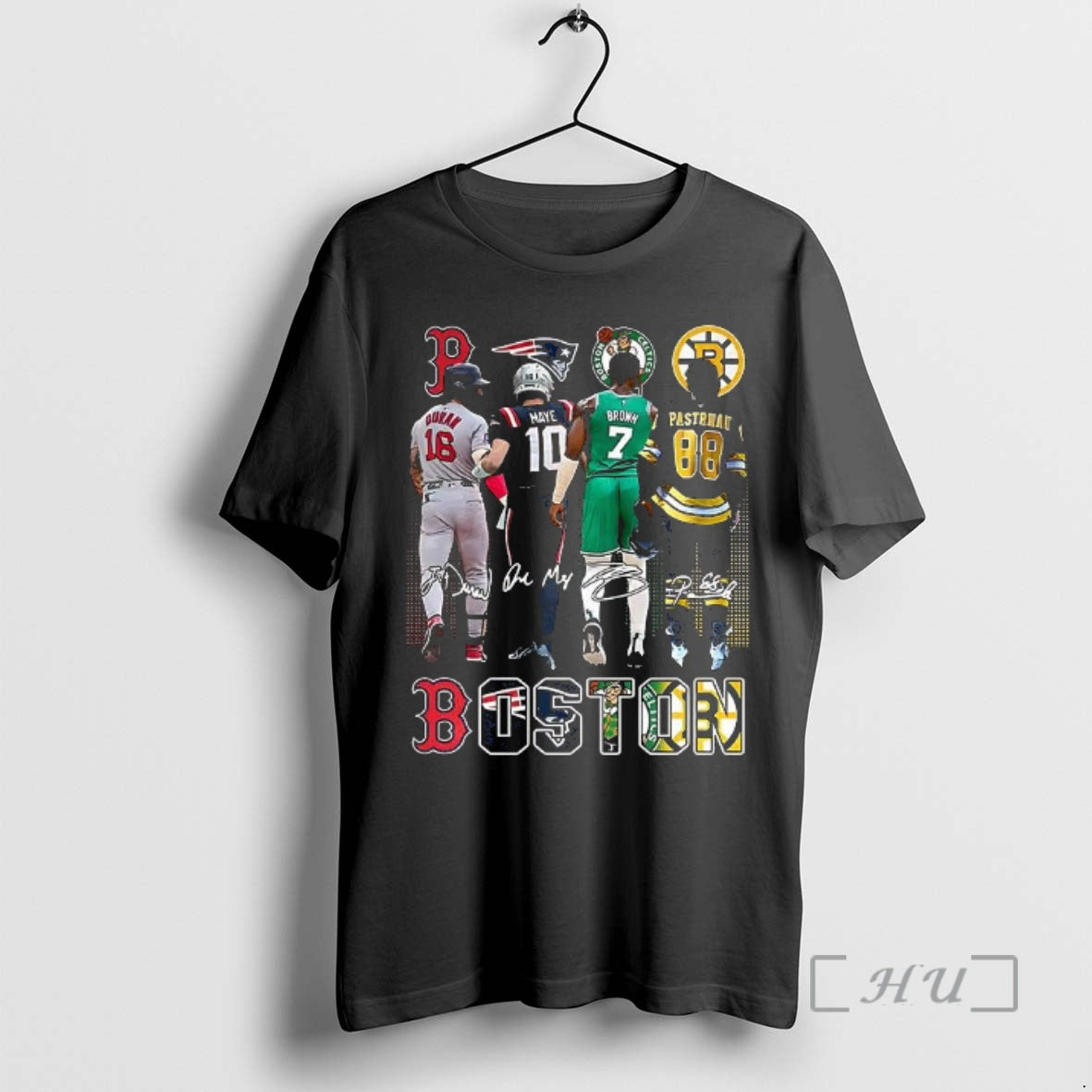 Officials Boston Sports Teams Red Sox Patriots Celtics Bruins Logo And Player Signature Premium