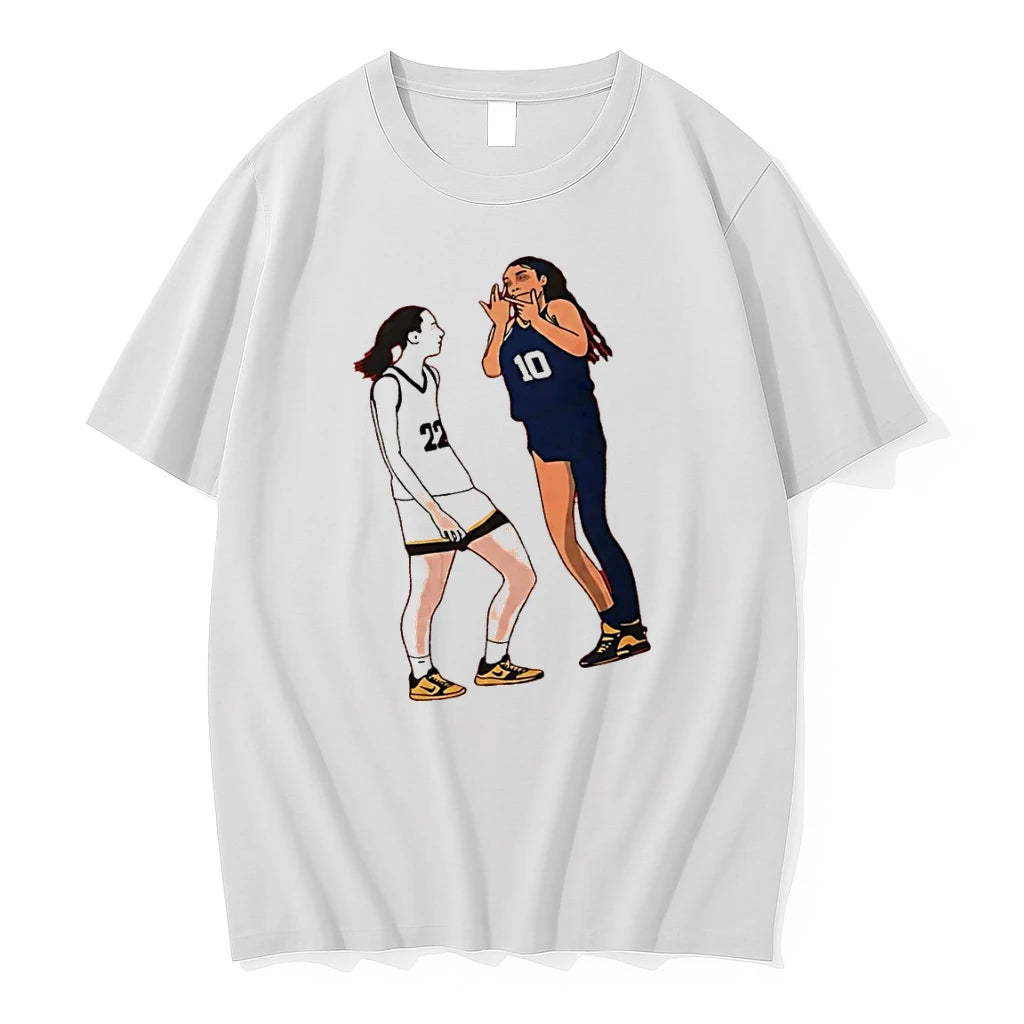 Officials Caitlin Clark And Angel Reese Red T Shirt Sweater