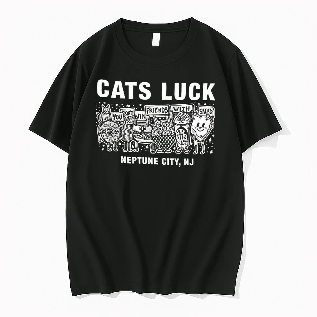 Officials Cats Luck You Dont Win Friends With Salad Neptune City Nj T Shirt Sweater