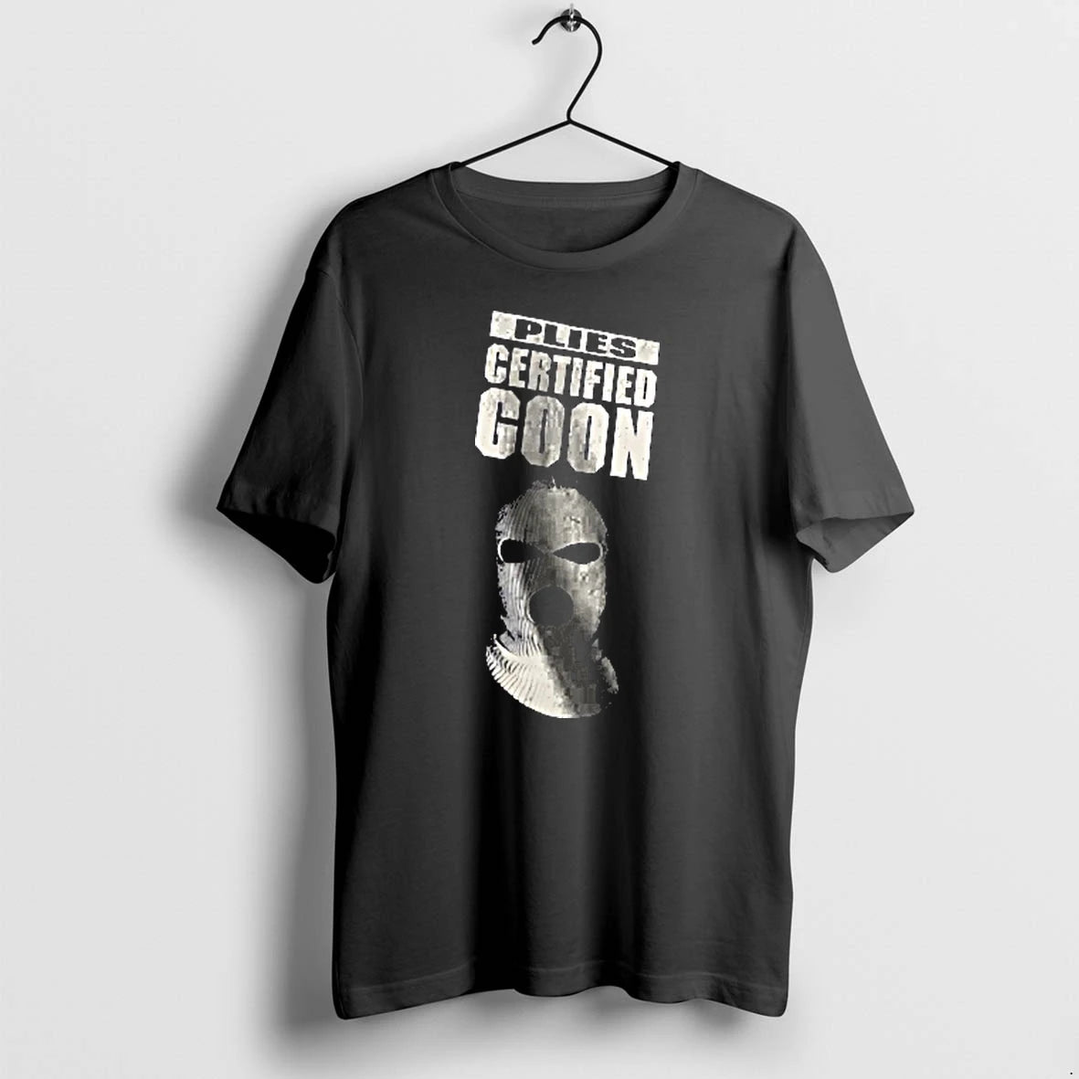 Officials Certified Goon Plies White Knit Ribbed Ski Mask Balaclava Men T Shirt Sweater