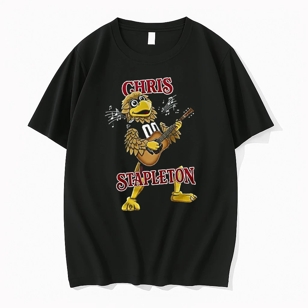 Officials Chris Stapleton Atlanta Falcons Mascot Playing Acoustic Guitar Music Note T Shirt Sweater
