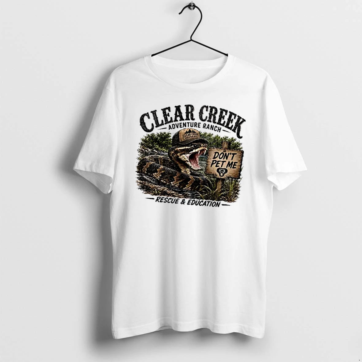 Officials Clear Creek Adventure Ranch Snake Dont Pet Me Rescue And Education T Shirt Sweater