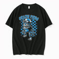 Officials Crazy Frog Character Checkboard Pattern T Shirt Sweater