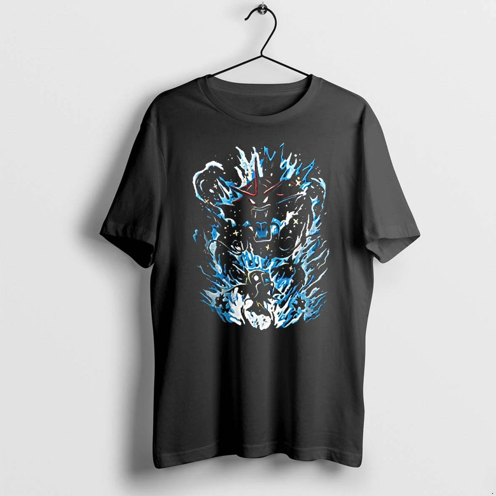 Officials Dark Cartoon Red Gyarados Gold Magikarp Splashing Water Waves Youth T Shirt Sweater