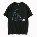 Officials Darth Vader Fighting White Cat With Lightsaber Men T Shirt Sweater