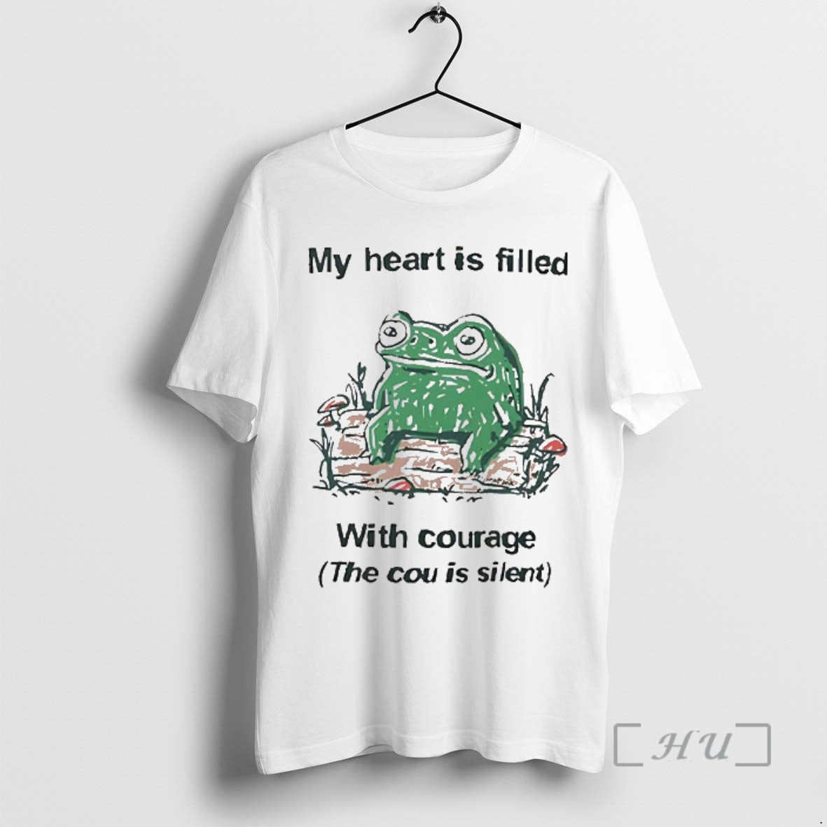 Officials Frog My Heart Is Filled With Courage The Cou Is Silent Sketch Premium