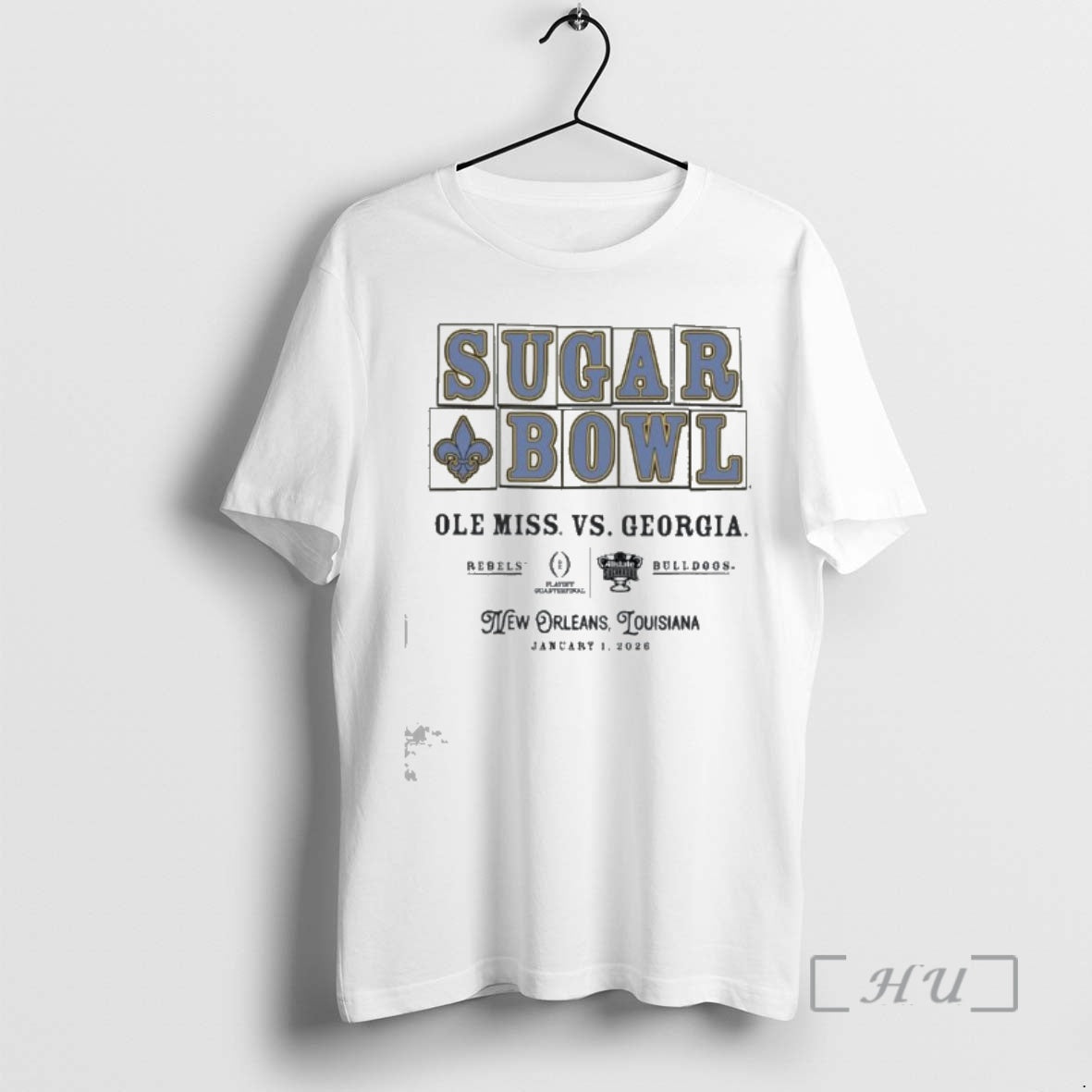 Officials Georgia Bulldogs Vs Ole Miss 2026 Allstate Sugar Bowl Street Tiles Premium T Shirts