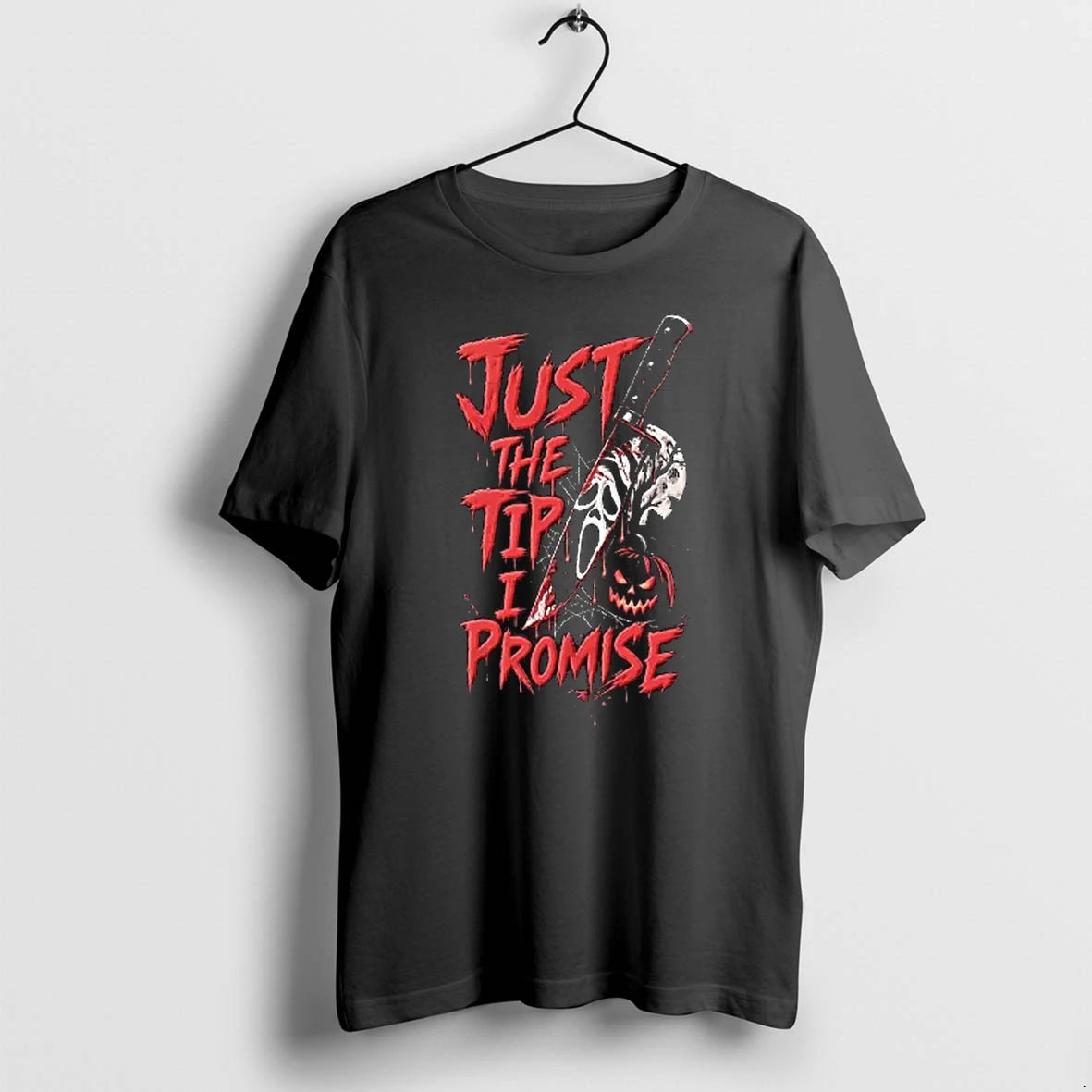 Officials Ghostface Scream Just The Tip I Promise Halloween Horror Movie T Shirt Sweater