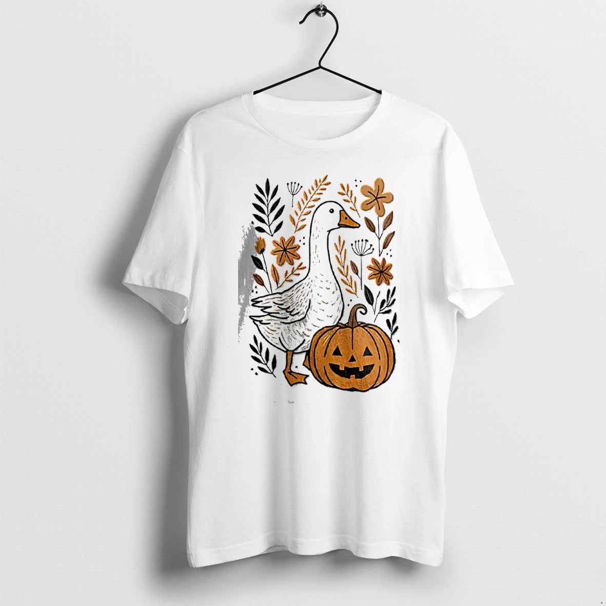Officials Goose And Jack O Lantern Pumpkin Autumn Fall Season Leaves Nature T Shirt Sweater