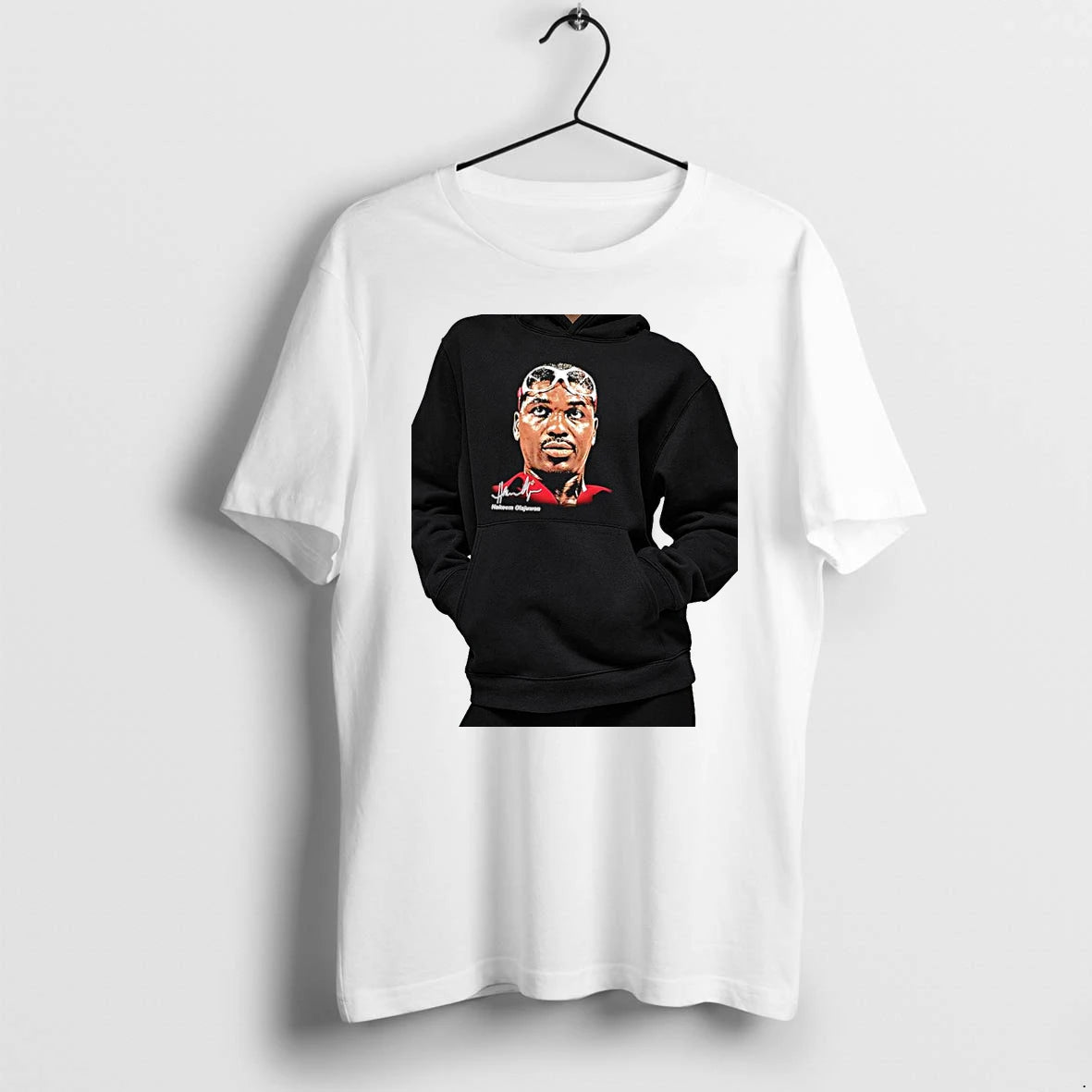 Officials Hakeem Olajuwon Houston Rockets Nba Signature Premium T Shirt