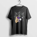 Officials Hand Holding Purple Camera Spiderweb Flying Bats Black Widows Youth T Shirt Sweater
