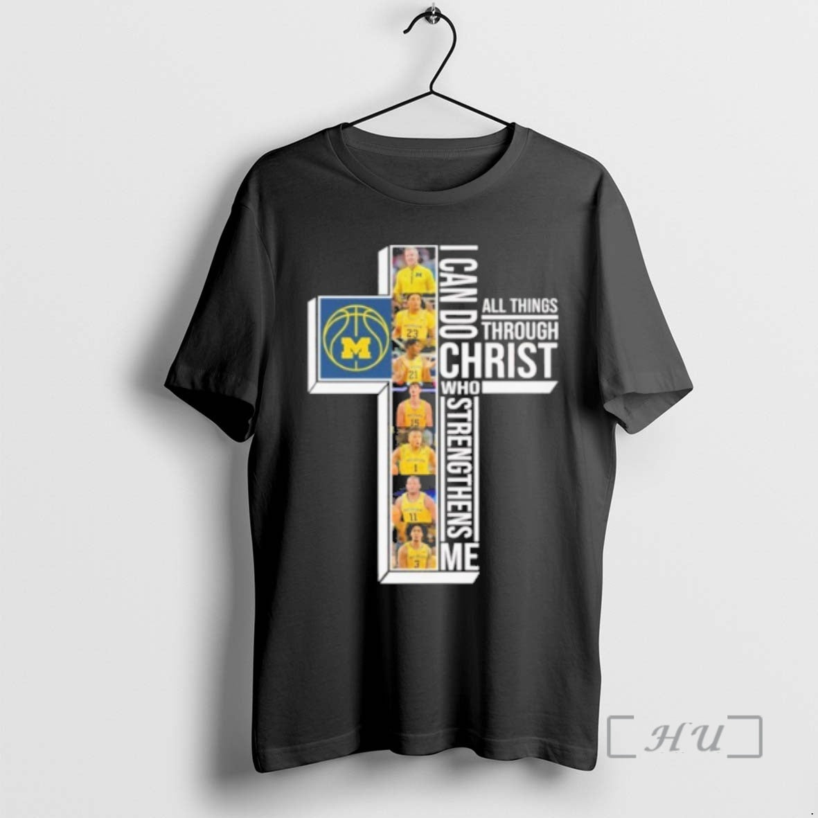 Officials I Can Do All Through Christ Who Strengthens Me Michigan Player Premium T Shirts