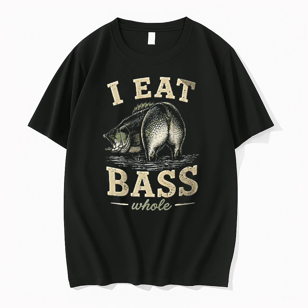 Officials I Eat Bass Whole Fish Buttocks Standing Water Vintage Distressed Youth T Shirt Sweater