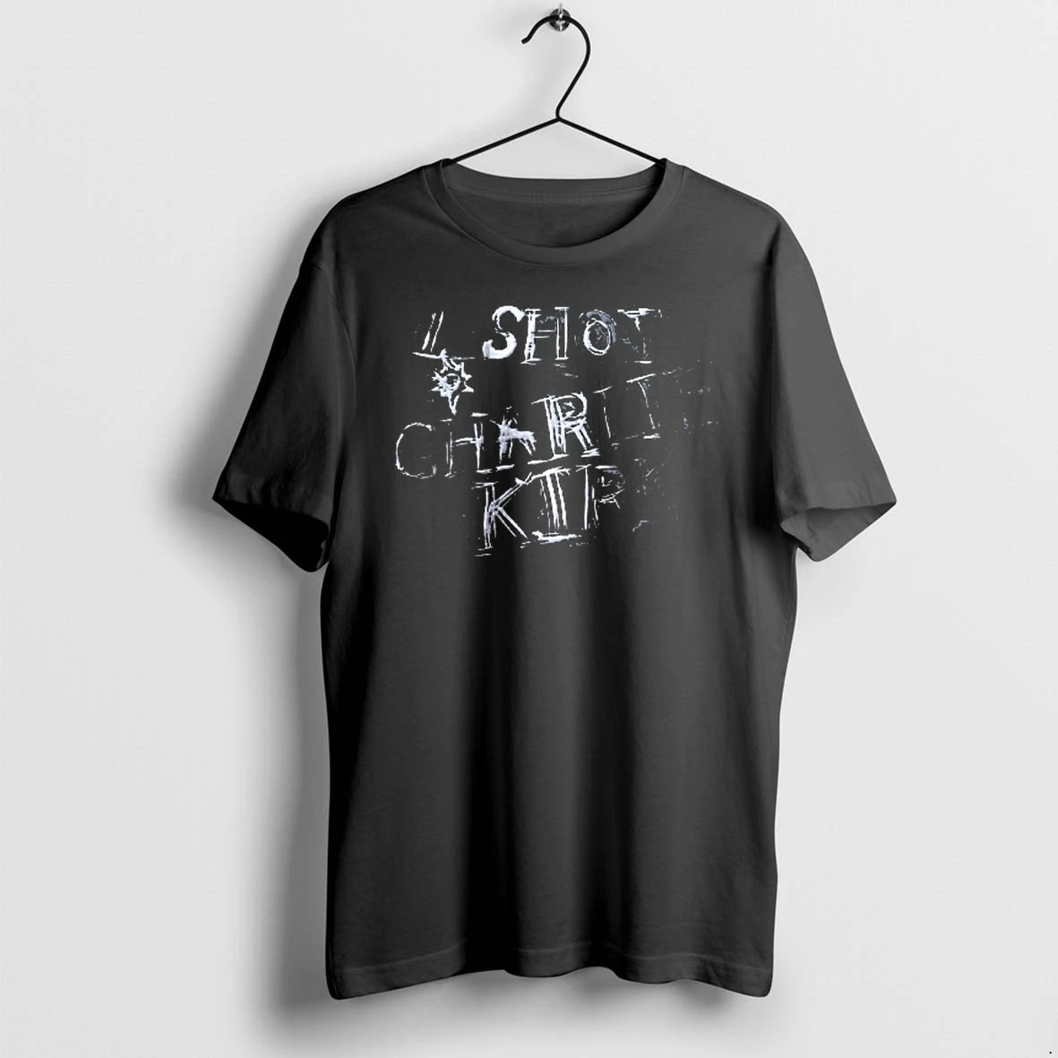 Officials I Shot Charlie Kirk Scratchy Distressed Text Chalk Line Art Youth T Shirt Sweater
