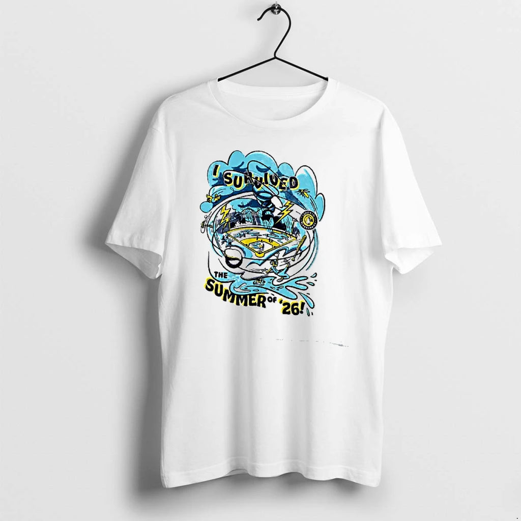 Officials I Survived The Summer Of 26 Baseball Storm Tornado Lightning Storm T Shirt Sweater