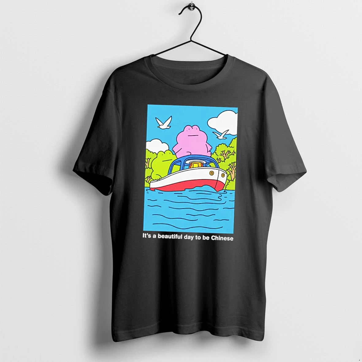 Officials Its A Beautiful Day To Be Chinese Frog Boat Tee Premium T Shirt