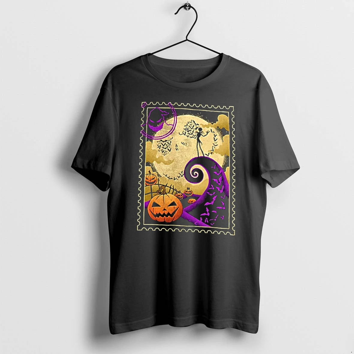 Officials Jack Skellington Oogie Boogie The Nightmare Before Christmas Halloween Stamp T Shirt Sweater