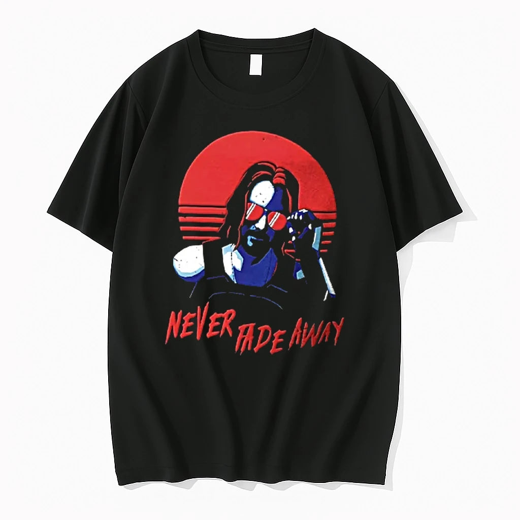Officials Keanu Reeves Johnny Silverhand Never Fade Away Cyberpunk 2077 T Shirt Sweater