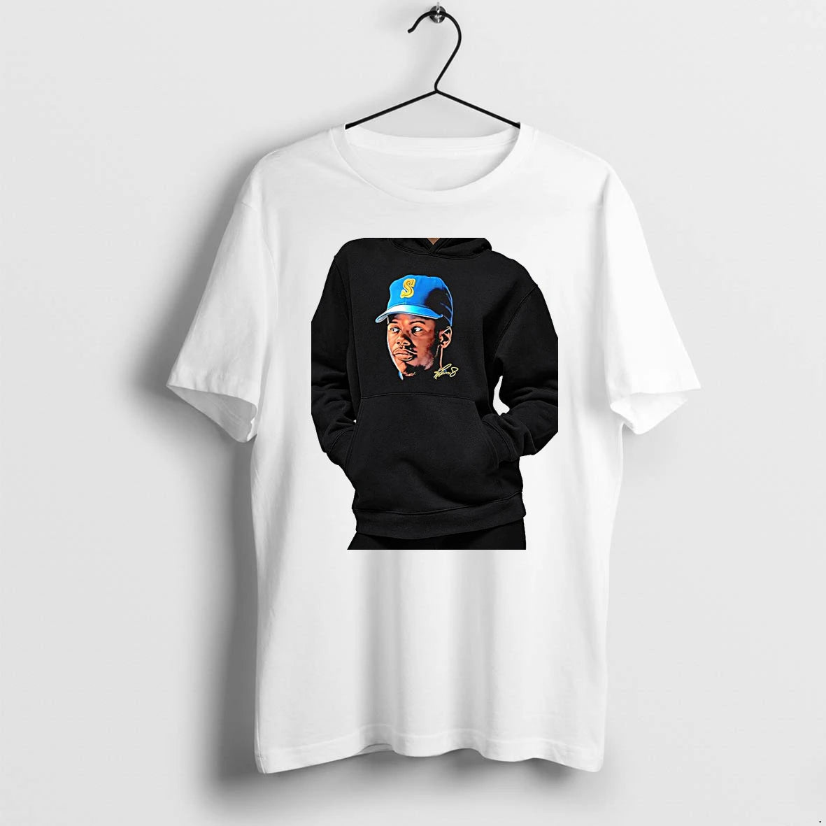 Officials Ken Griffey Jr Seattle Mariners Mlb Portrait Signature Premium T Shirt
