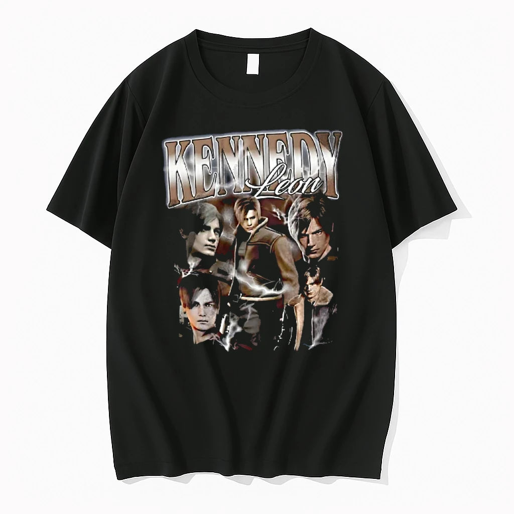 Officials Kennedy Leon Character Portraits Lightning Smoke Retro Bootleg Youth T Shirt Sweater