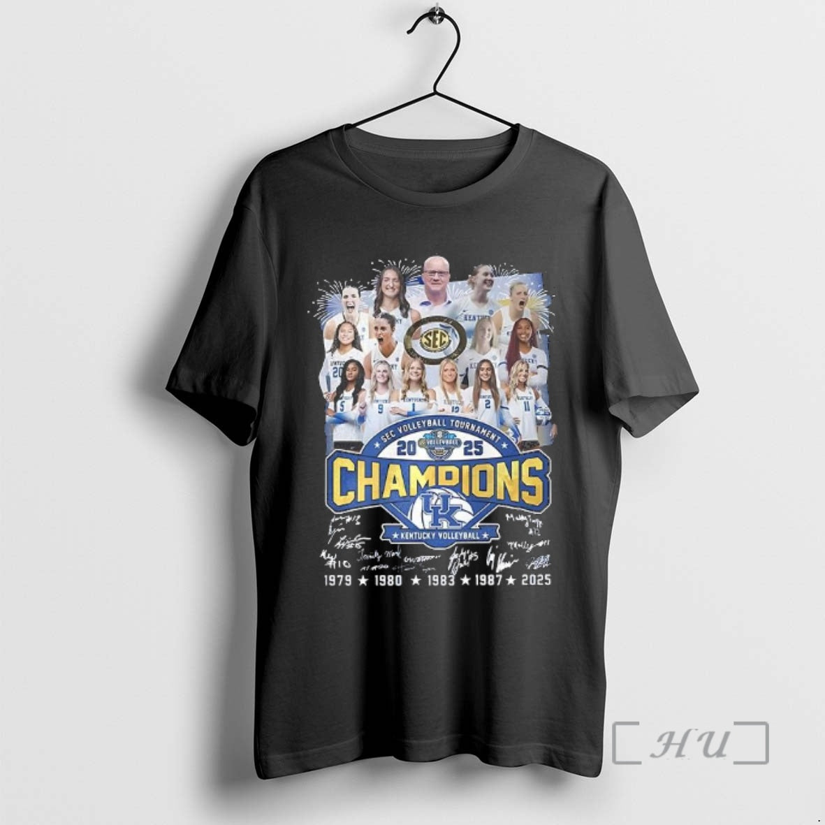 Officials Kentucky Wildcats Sec Womens Volleyball Champions 2025 Player Signature Celebration Premium T Shirts Sweater