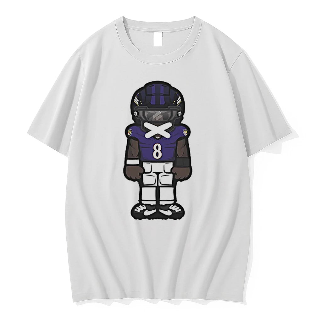 Officials Lamar Jackson Baltimore Ravens Chibi Cartoon Tee T Shirt Sweater