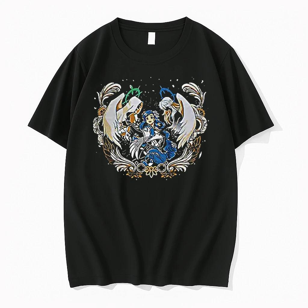 Officials Lumine Genshin Impact Character With Angelic Wings And Divine Halos T Shirt Sweater
