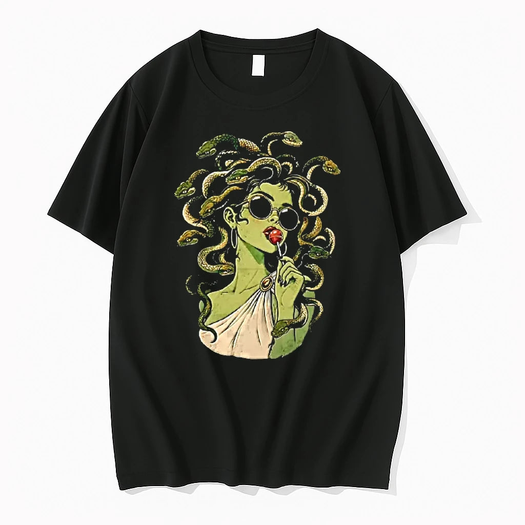 Officials Medusa Greek Mythology Pop Culture Illustration With Lollipop T Shirt Sweater