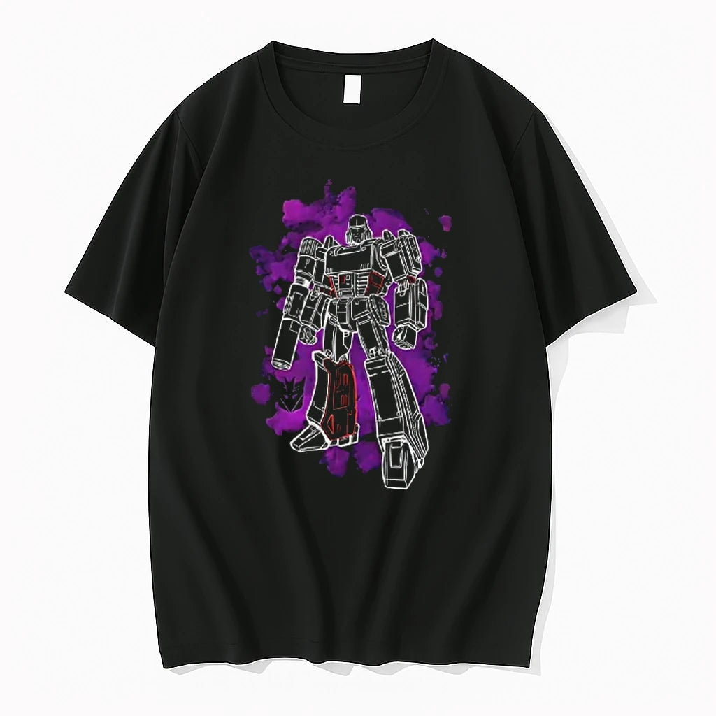 Officials Megatron Transformers Decepticon Symbol Purple Smoke Silhouette T Shirt Sweater