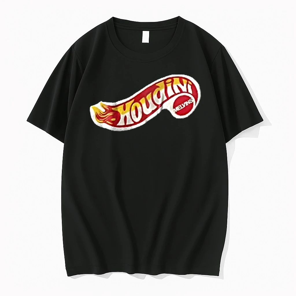 Officials Melvins Houdini Red Yellow Flame Swoosh Racing Toy Logo Badge Youth T Shirt Sweater