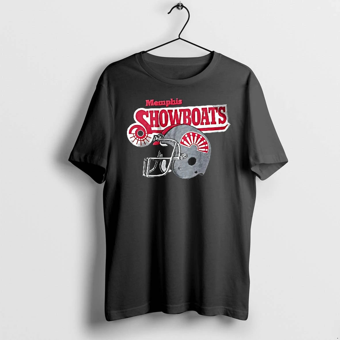 Officials Memphis Showboats Distressed Retro Football Helmet Paddlewheel Logo Youth T Shirt Sweater