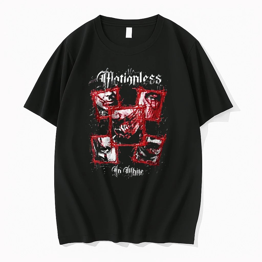 Officials Motionless In White Bloody Red Frames Monstrous Fanged Faces Youth T Shirt Sweater