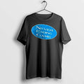 Officials Never Ending Game White Text Blue Oval Black Background Men T Shirt Sweater