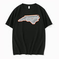 Officials Nowhere Orange White Border North Carolina State Outline Location Pin Youth T Shirt Sweater