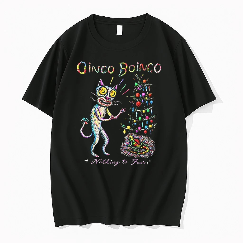Officials Oingo Boingo Nothing To Fear Band Cat And Lizard Tree T Shirt Sweater