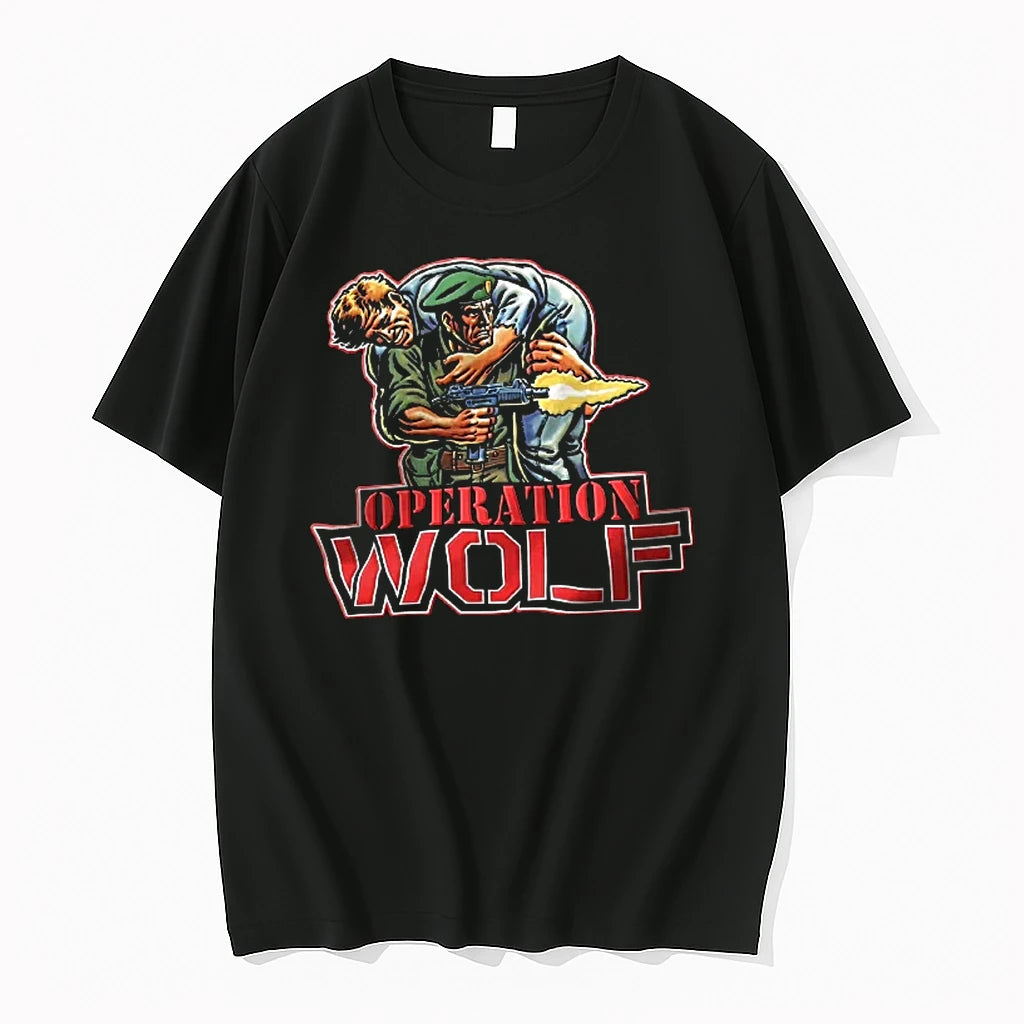 Officials Operation Wolf Soldier Carrying Comrade Firing Uzi T Shirt Sweater