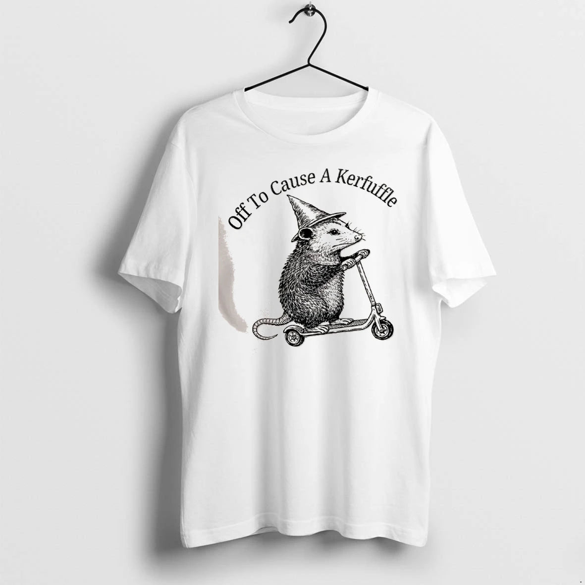 Officials Opossum Wizard Off To Cause A Kerfuffle On A Scooter Funny T Shirt Sweater