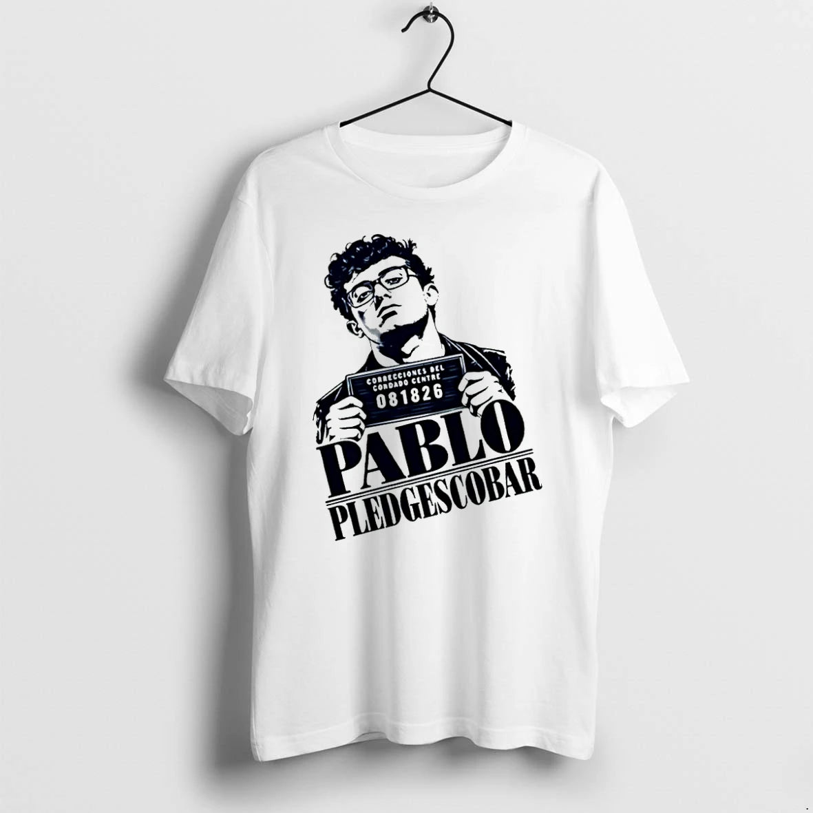 Officials Pablo Pledgescobar White Out Mugshot T Shirt Sweater