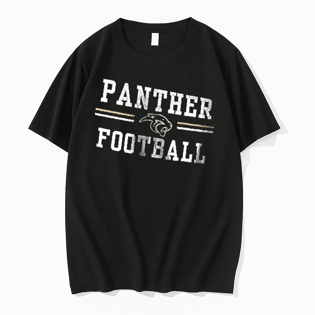 Officials Panther Football Growling Feline Head Logo Horizontal Stripes Men T Shirt Sweater