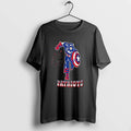 Officials Patriots Captain America Running Shield Fireworks Cartoon Youth T Shirt Sweater