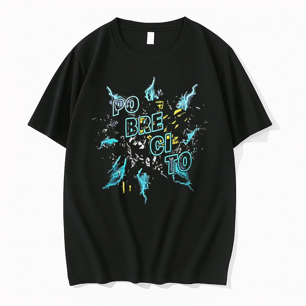 Officials Pobrecito Abstract Cyan Yellow Pixel Splatter Tank Top T Shirt Sweater