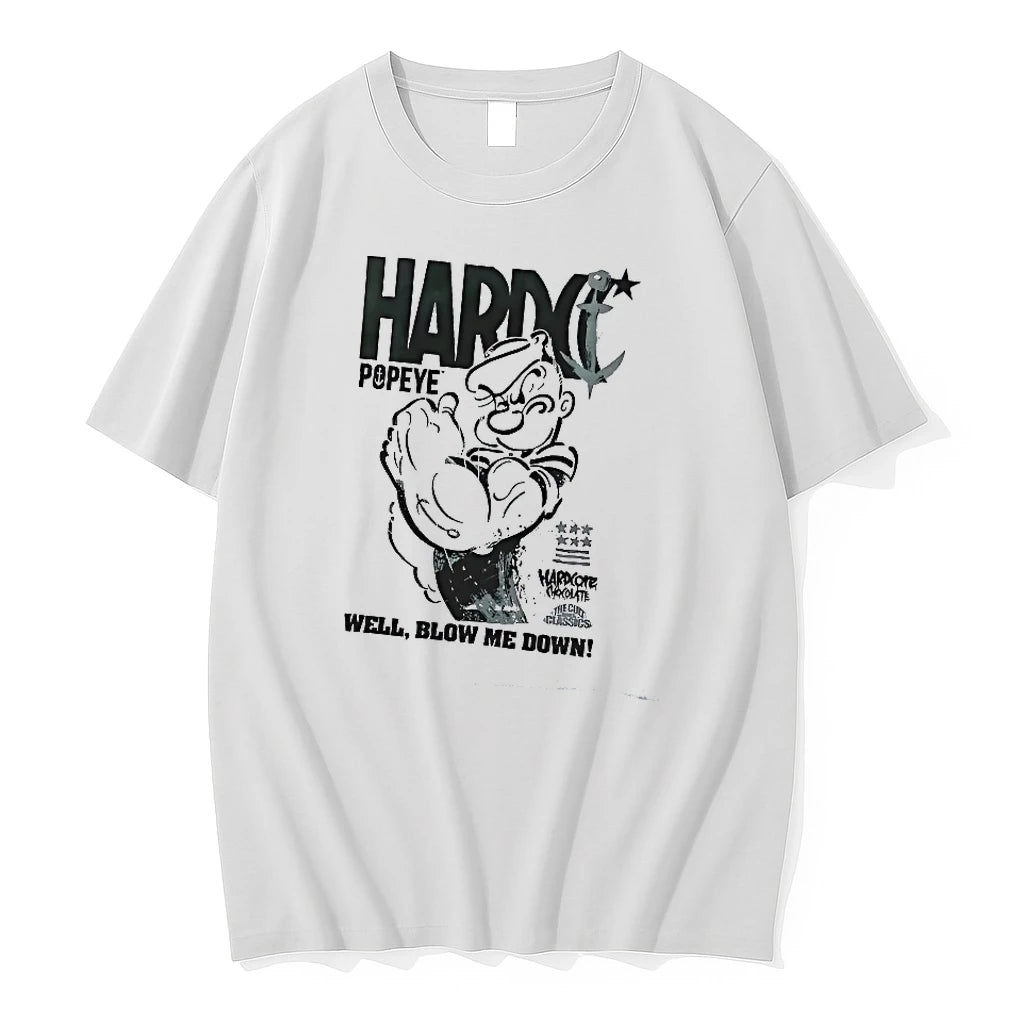 Officials Popeye The Sailor Man Hardcore Chocolate Well Blow Me Down T Shirt Sweater