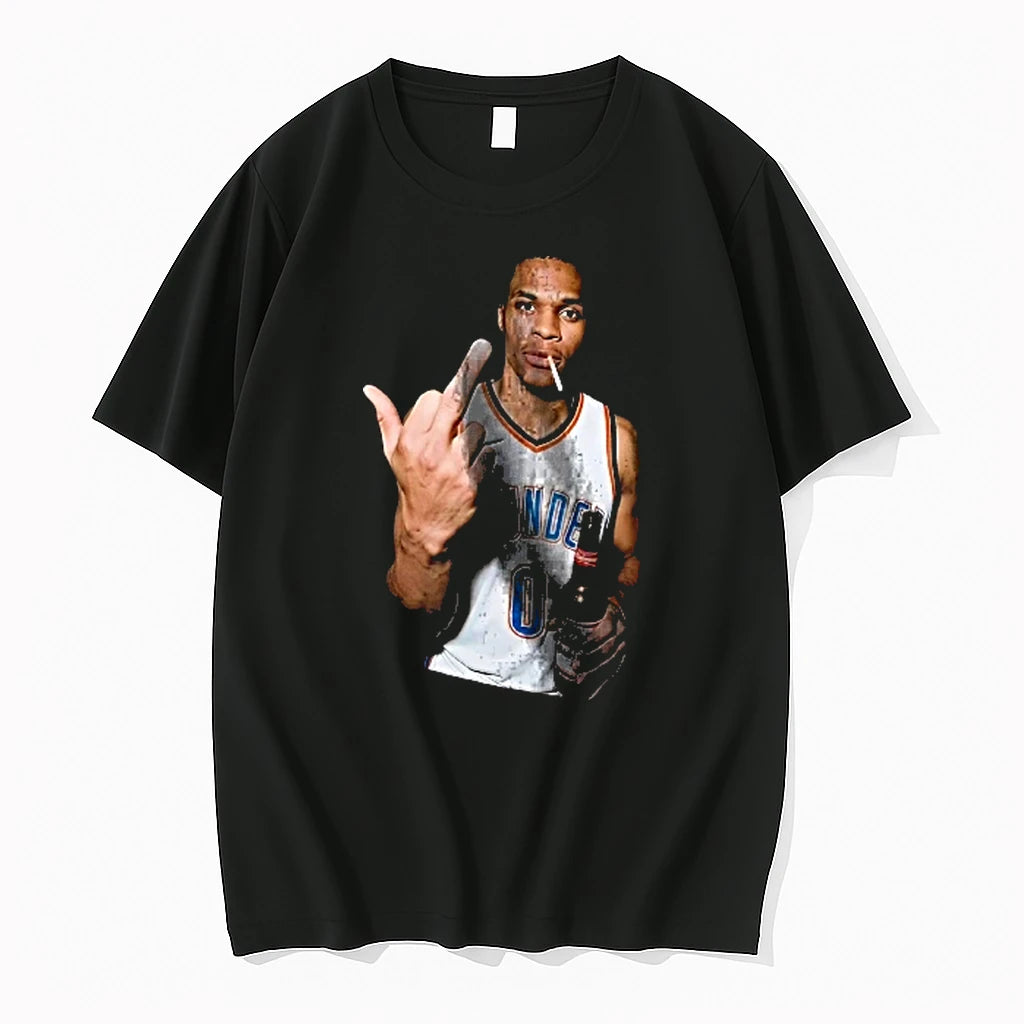 Officials Russell Westbrook Middle Finger Cigarette Beer 0 Men T Shirt Sweater