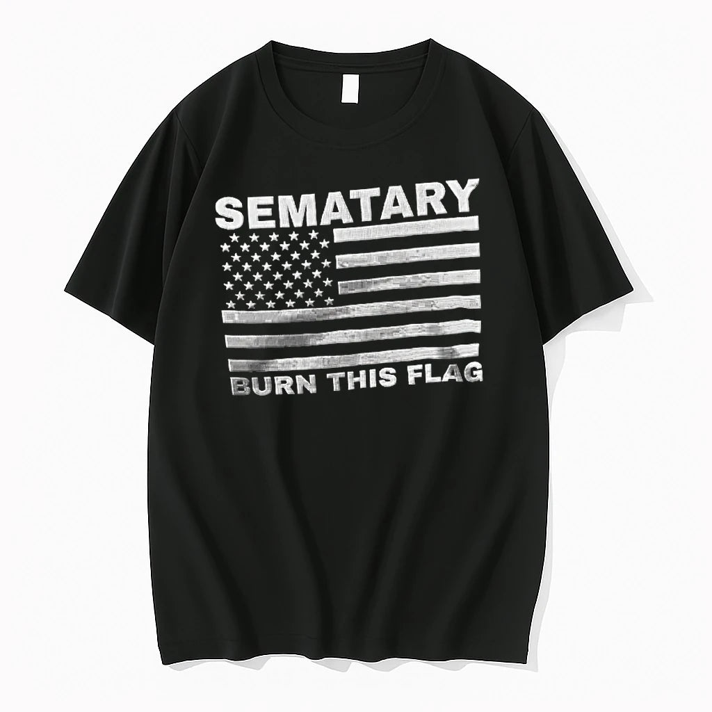 Officials Sematary Burn This Flag American Flag Women T Shirt Sweater