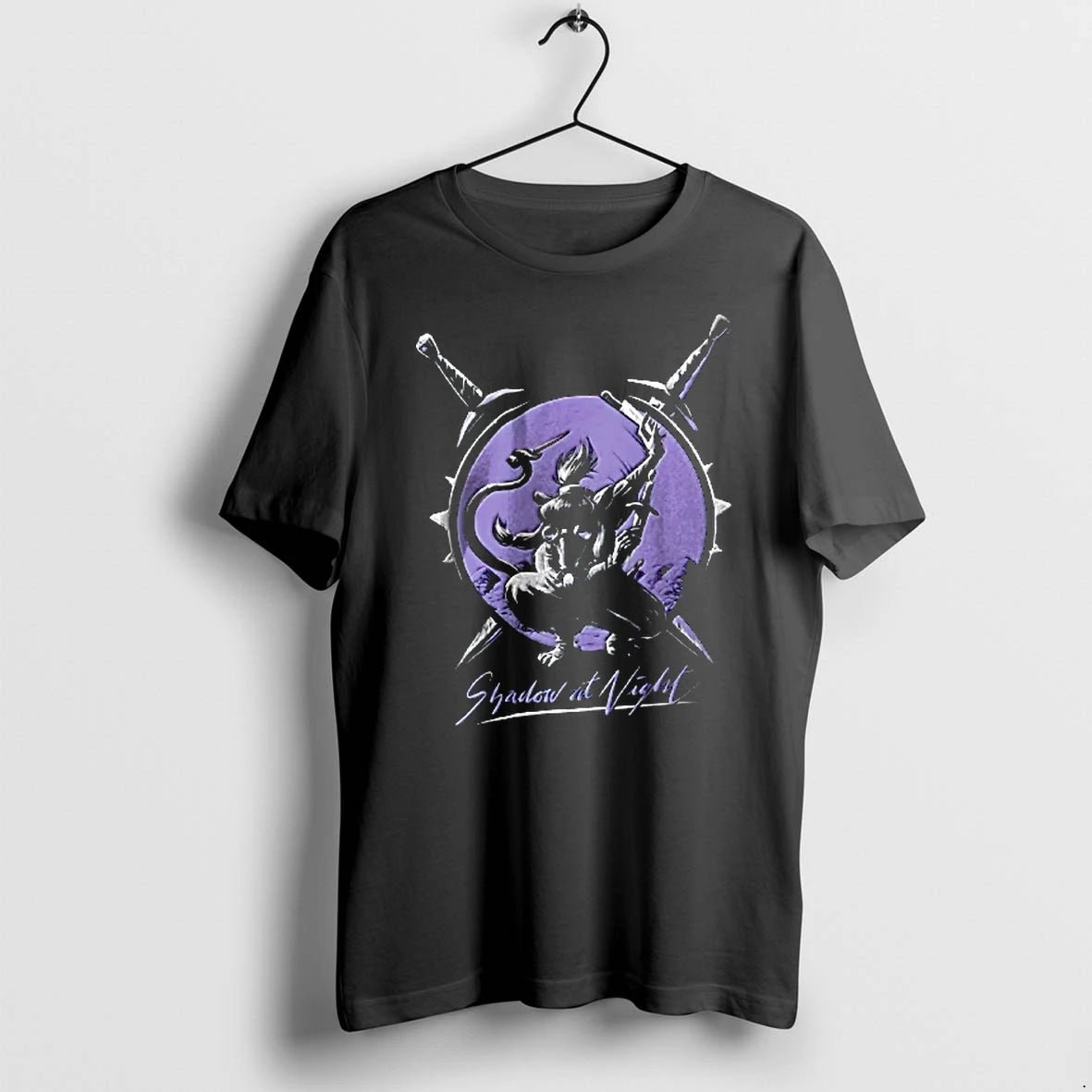 Officials Shadow At Night Ninja Rat Crouching Crossed Swords Purple Circle Youth T Shirt Sweater