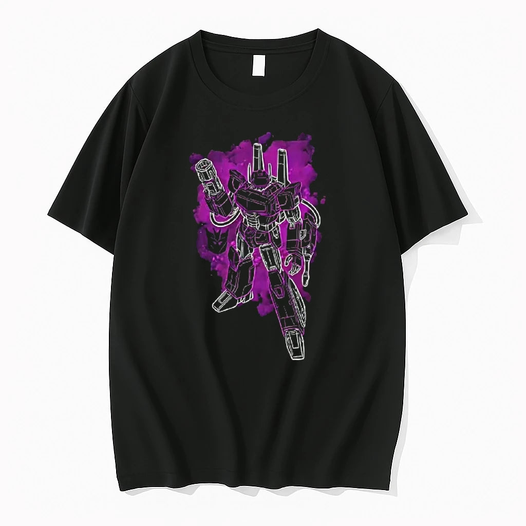 Officials Shockwave Transformers Decepticon Purple Line T Shirt Sweater