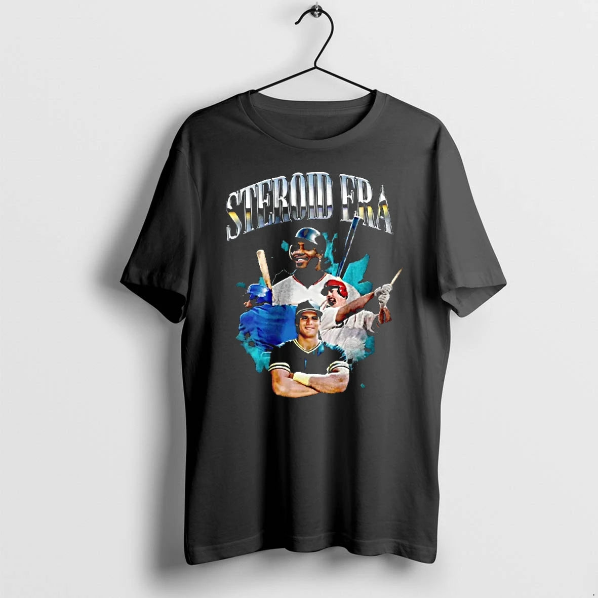 Officials Steroid Era Four Baseball Players Batters Photo Collage Bootleg Youth T Shirt Sweater