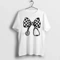 Officials Stethoscope Medical Bow Checkered Pattern Nurse Women T Shirt Sweater