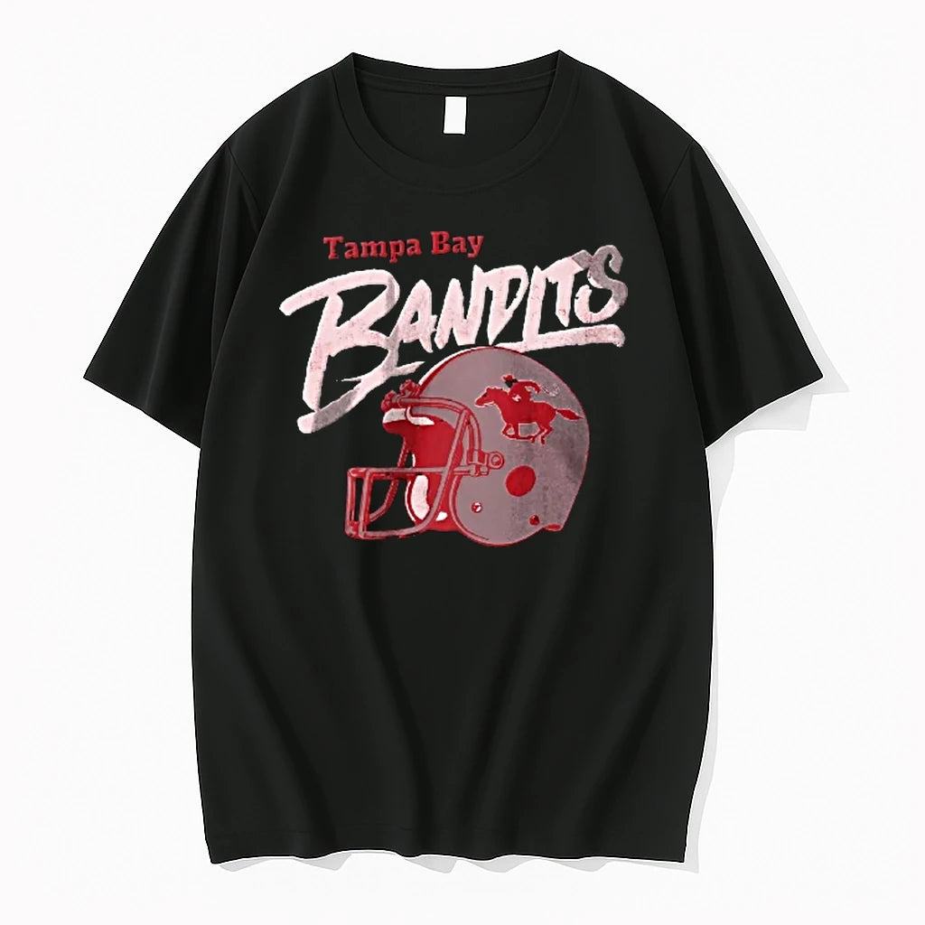 Officials Tampa Bay Bandits Football Helmet Horseback Rider Distressed Retro Youth T Shirt Sweater