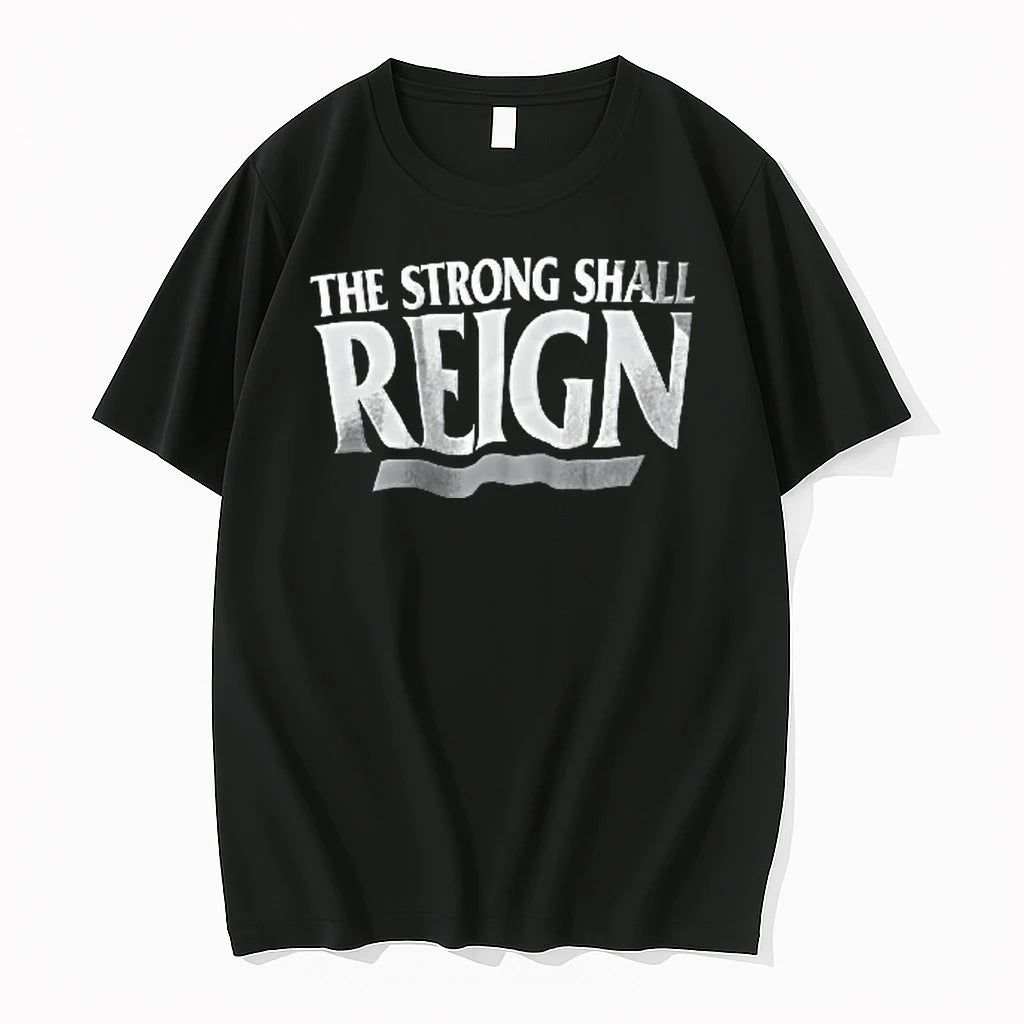 Officials The Strong Shall Reign Bold Typography Wavy Underline Bar Youth T Shirt Sweater